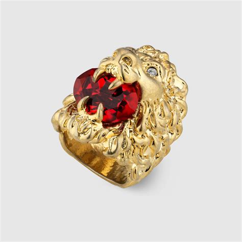 bague gucci tete de lion|Gucci Bague Lion Head .